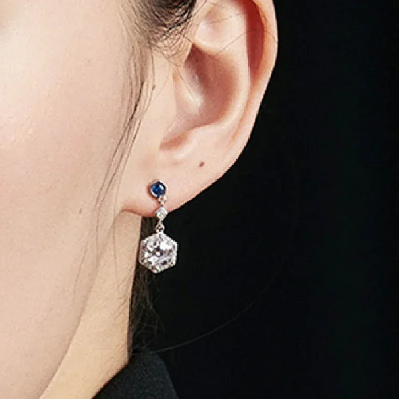 Ethnic Chic Fashion - 2026 Bohemia Style Blue Cubic Zircon