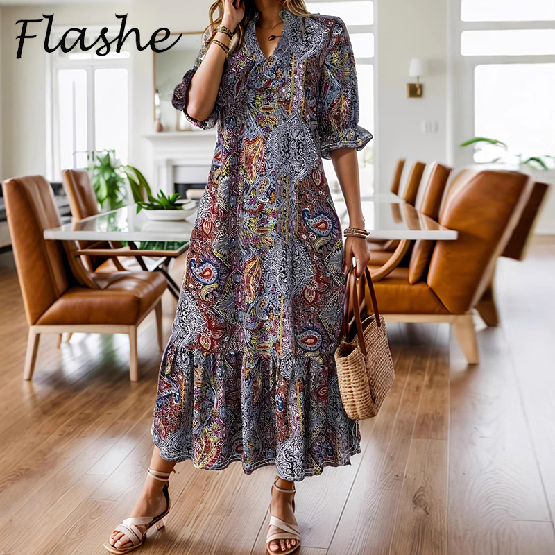 Ethnic Fashion Dress - Summer Maxi Dresses For Women Casual