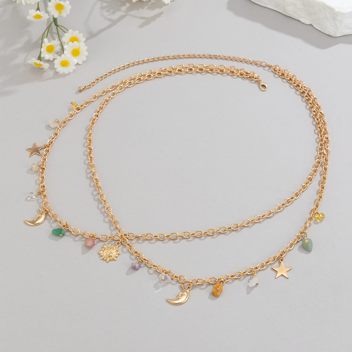 Boho Star Moon Sun Pendant Wai – Ethnic Fashion Girls Bewertung und Preis