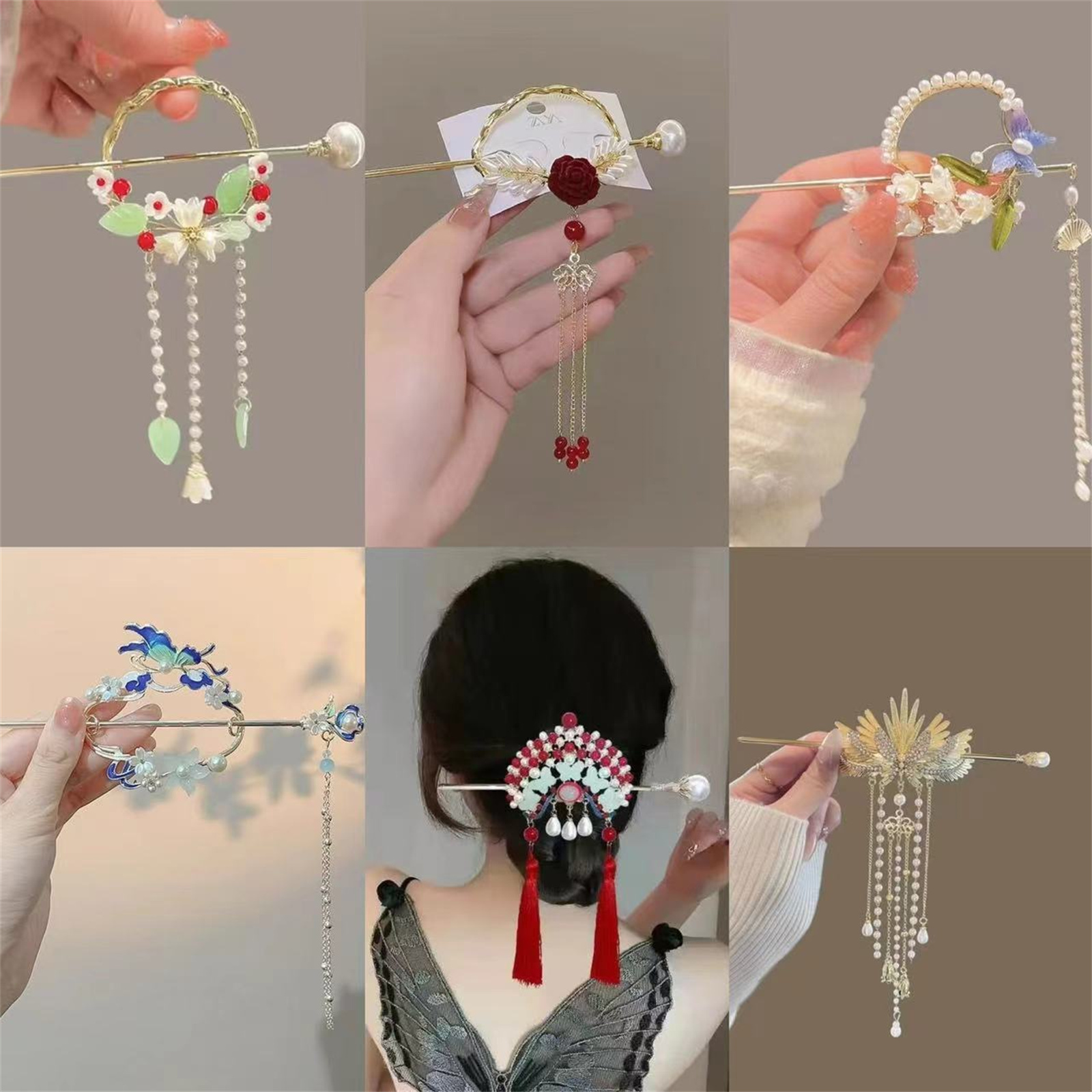 Ethnic Style Hairpin For Women – Ethnic Fashion Girls Bewertung und Preis