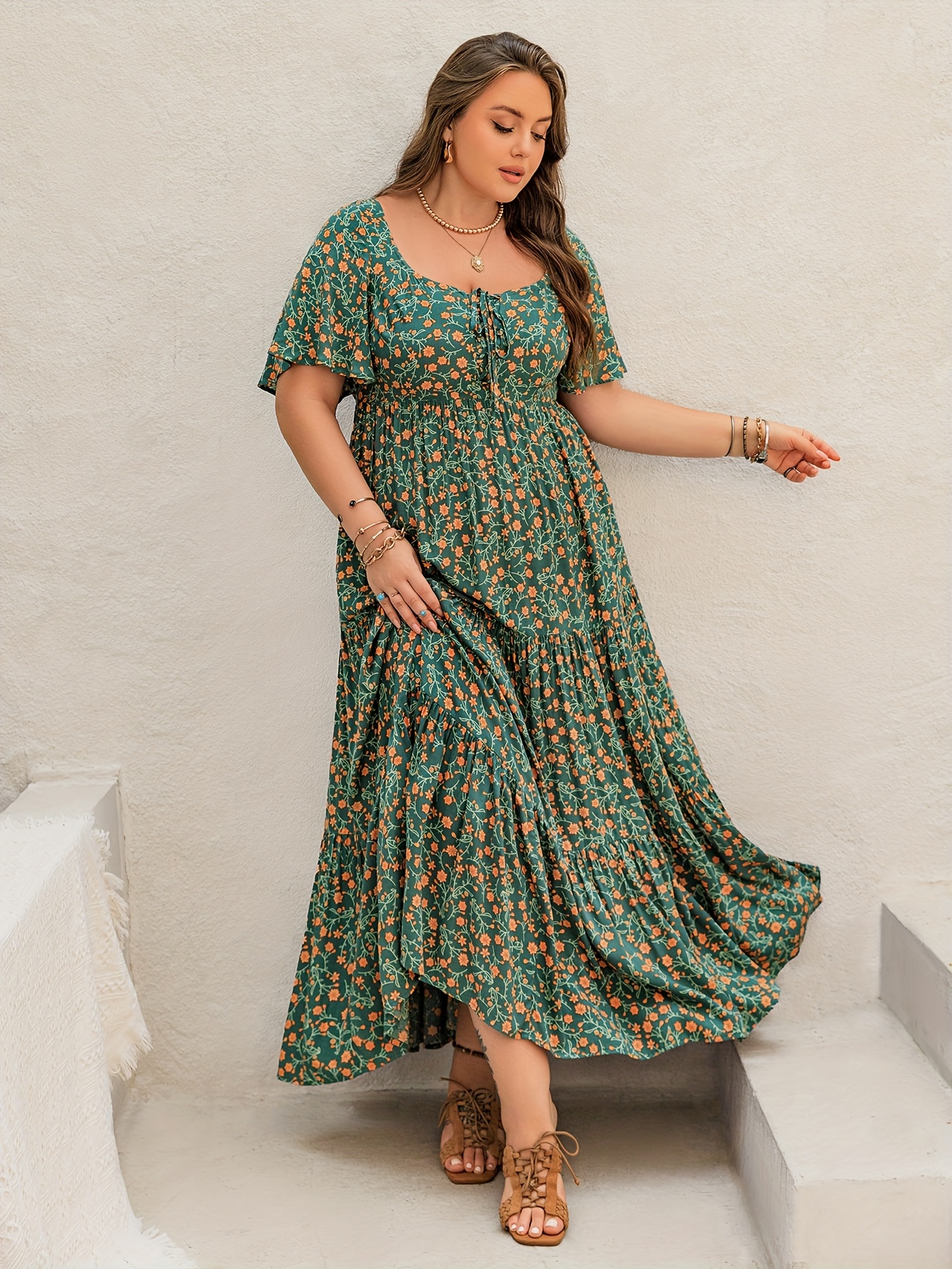 Plus Size Bohemian Long Dress  – Ethnic Fashion Dress Bewertung und Preis