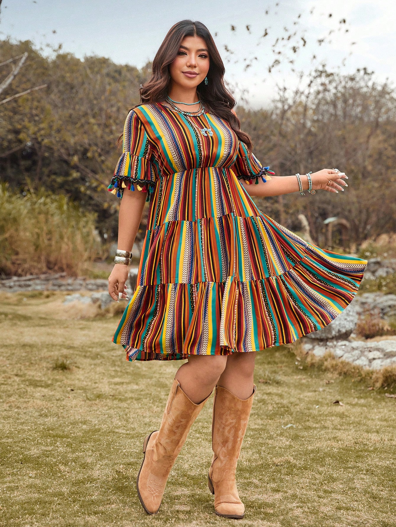 Women's Plus Size Ethnic Color – Ethnic Fashion Dress Bewertung und Preis