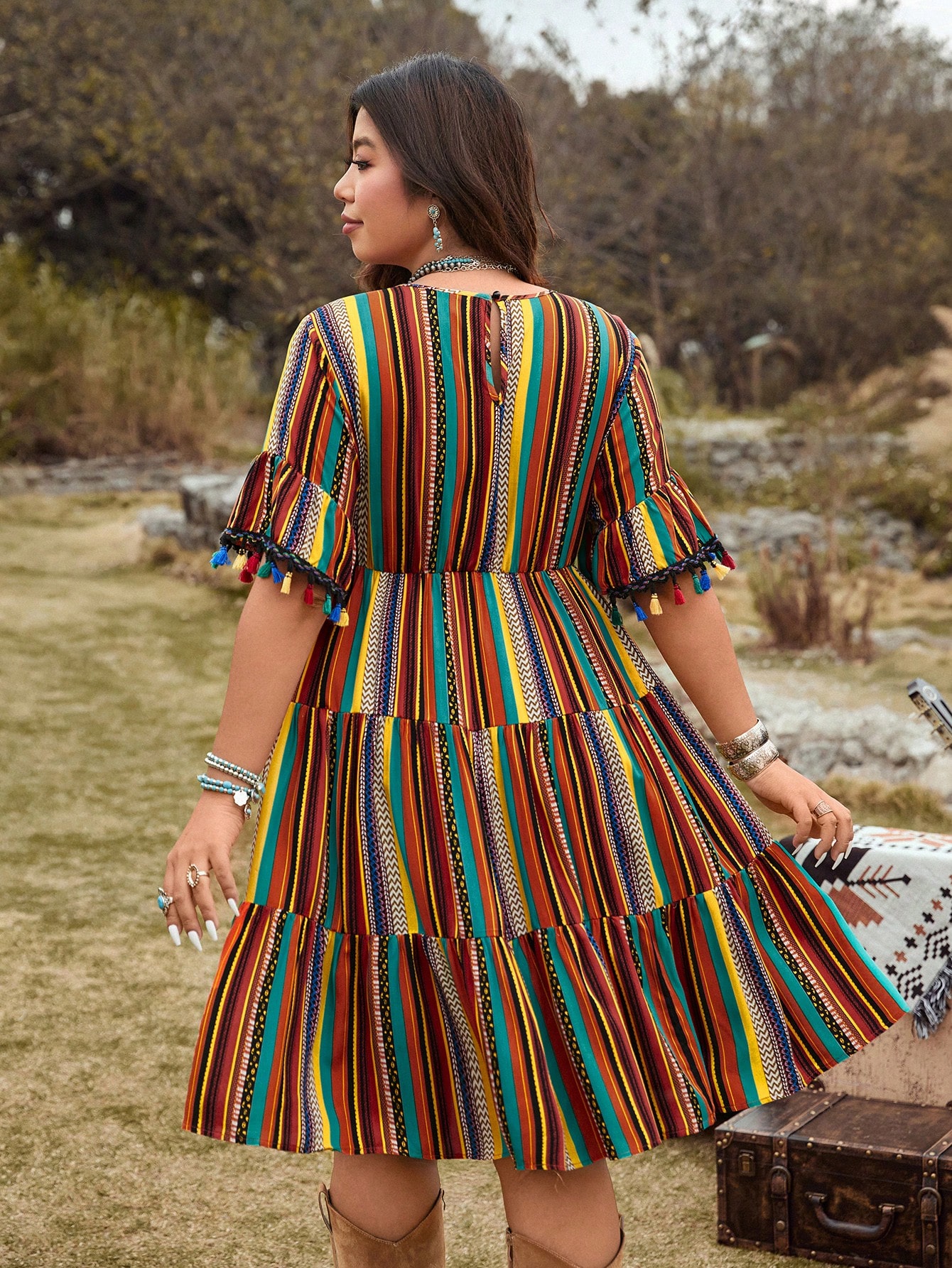 Women's Plus Size Ethnic Color – Ethnic Fashion Dress Bewertung und Preis