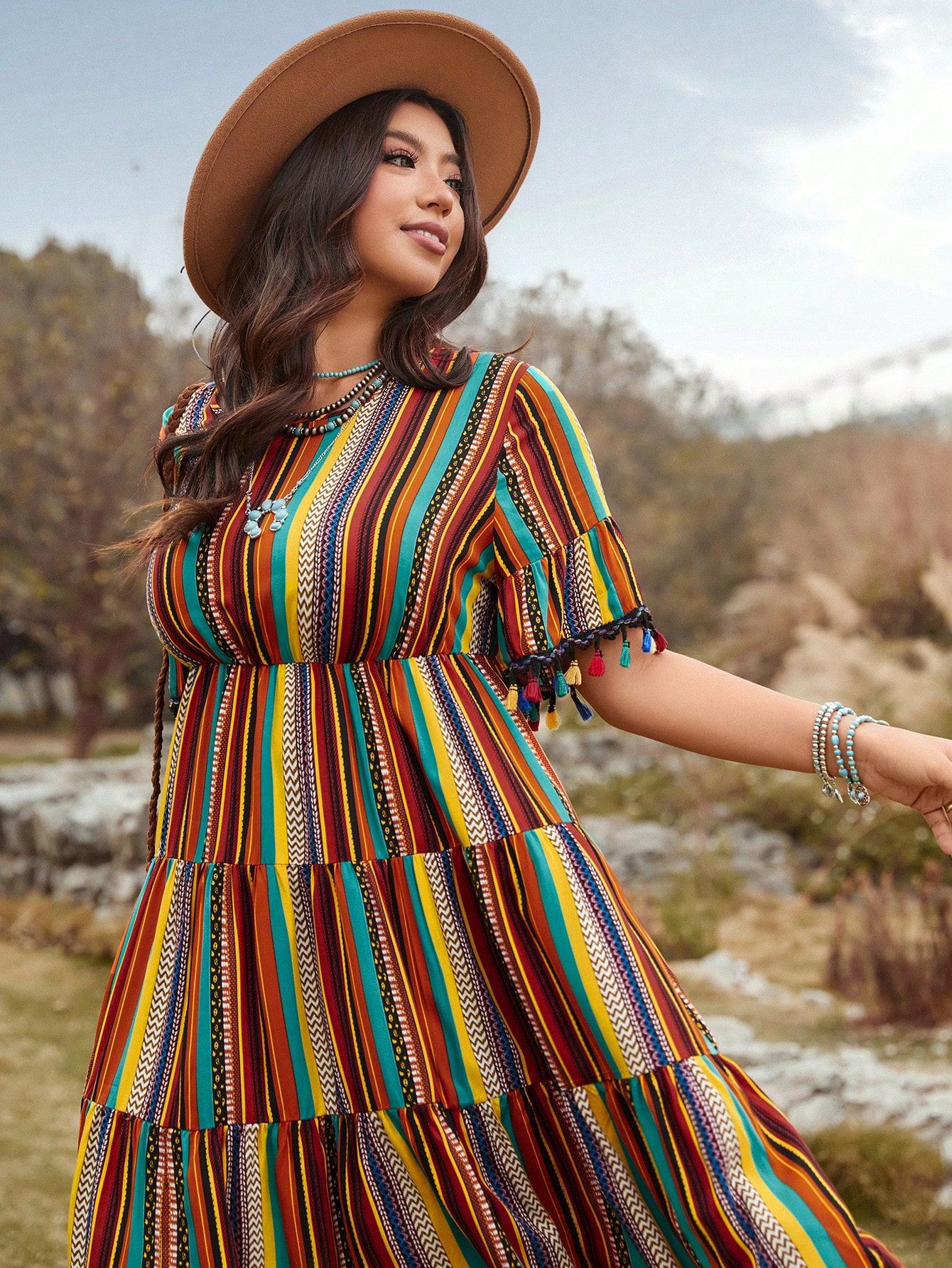 Women's Plus Size Ethnic Color – Ethnic Fashion Dress Bewertung und Preis