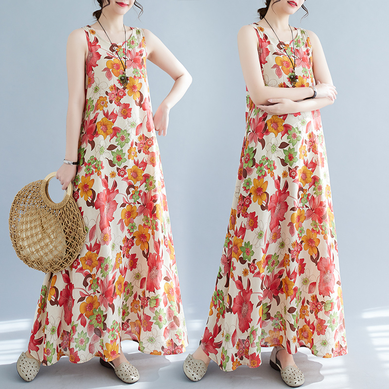 Bohemian Mid-Length Print Dres – Ethnic Fashion Dress Bewertung und Preis