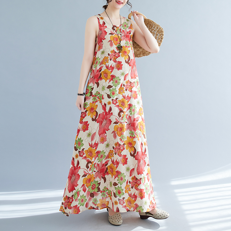 Bohemian Mid-Length Print Dres – Ethnic Fashion Dress Bewertung und Preis