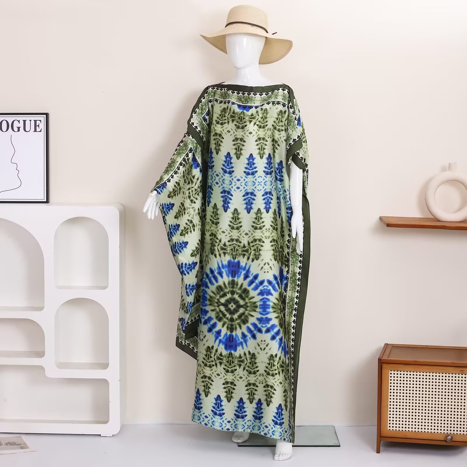 1 retro ethnic geometric print – Ethnic Fashion Dress Bewertung und Preis