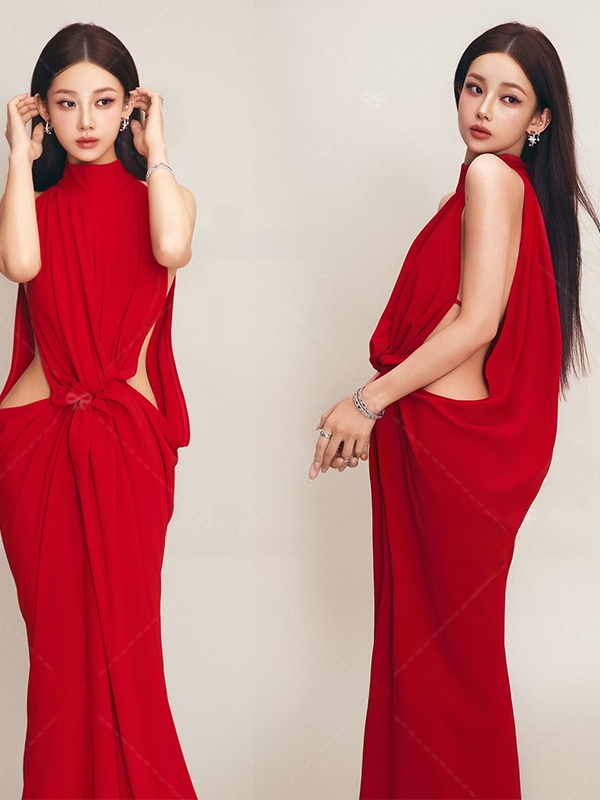 Red Portrait Photography Dress – Ethnic Fashion Photography Bewertung und Preis