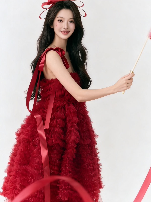 Red Tulle Skirt Artistic Birth – Ethnic Fashion Photography Bewertung und Preis