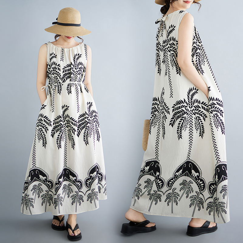 Summer Large Size Leaf Print M – Ethnic Fashion Dress Bewertung und Preis