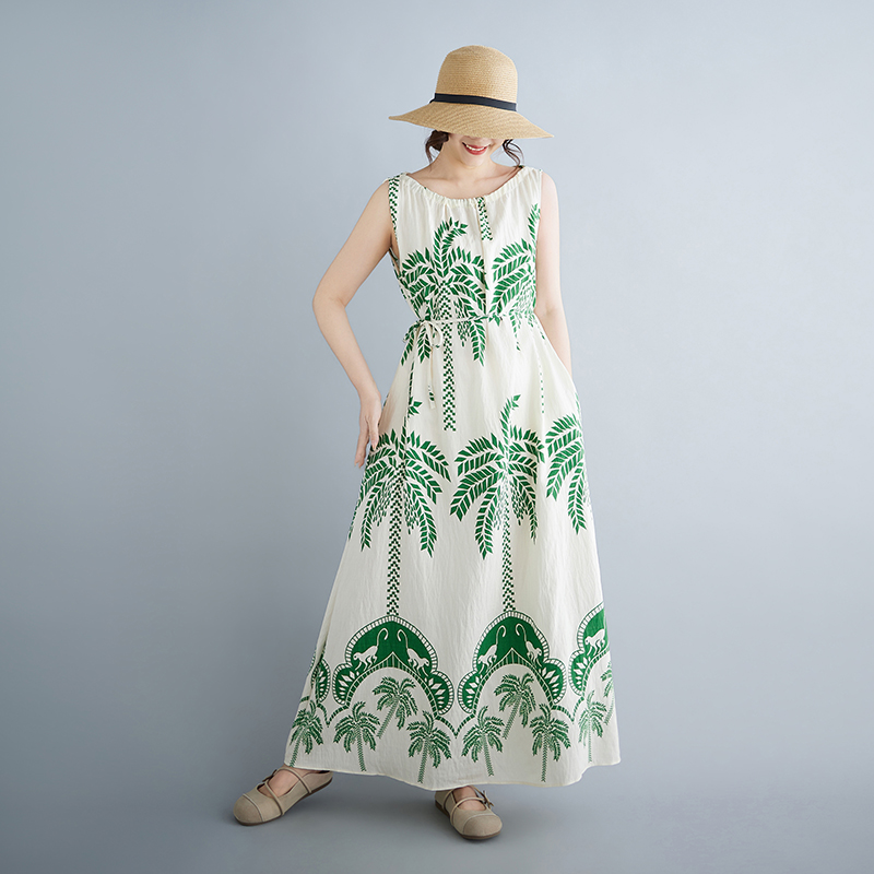 Summer Large Size Leaf Print M – Ethnic Fashion Dress Bewertung und Preis