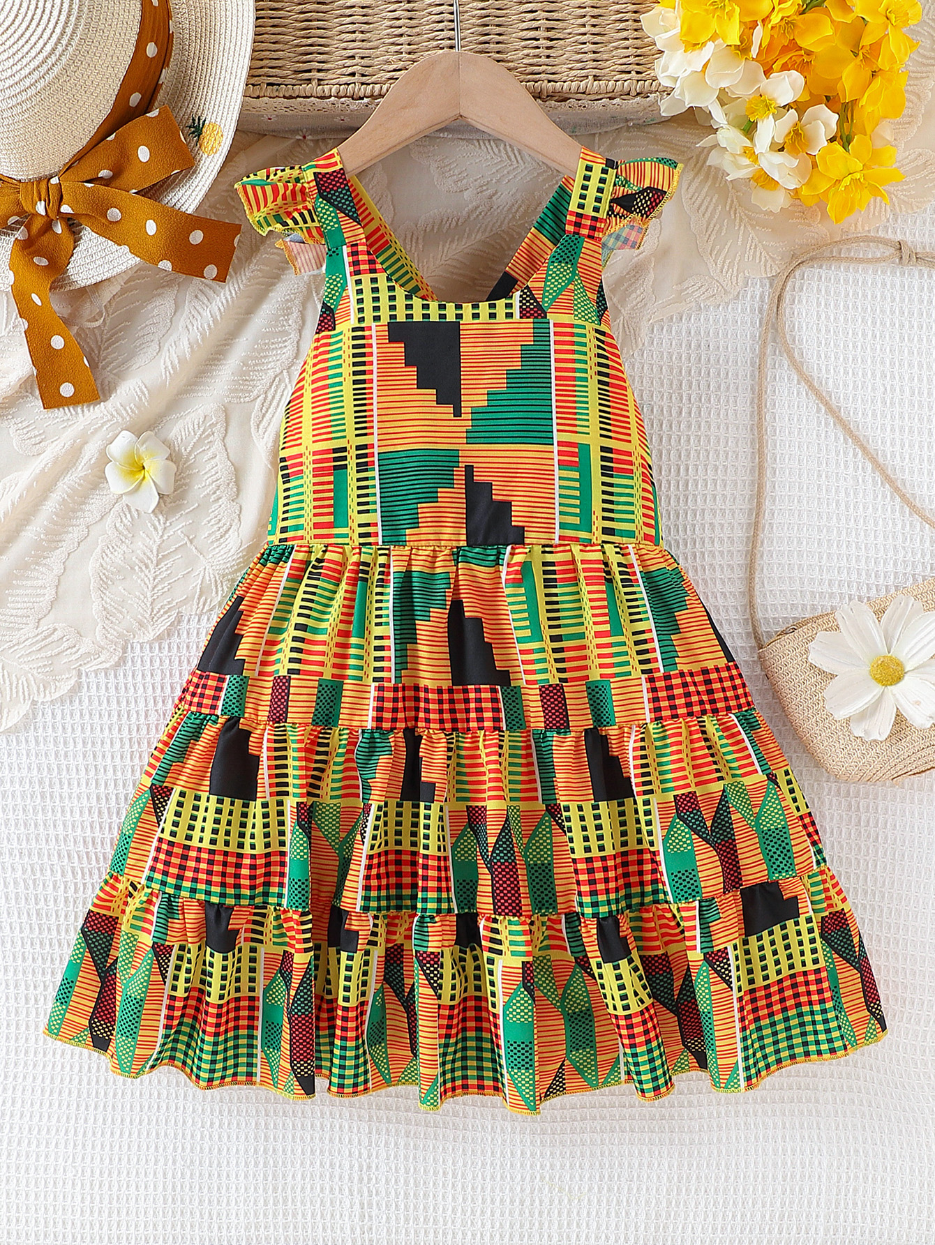 Girls summer African bohemian  – Ethnic Fashion Dress Bewertung und Preis